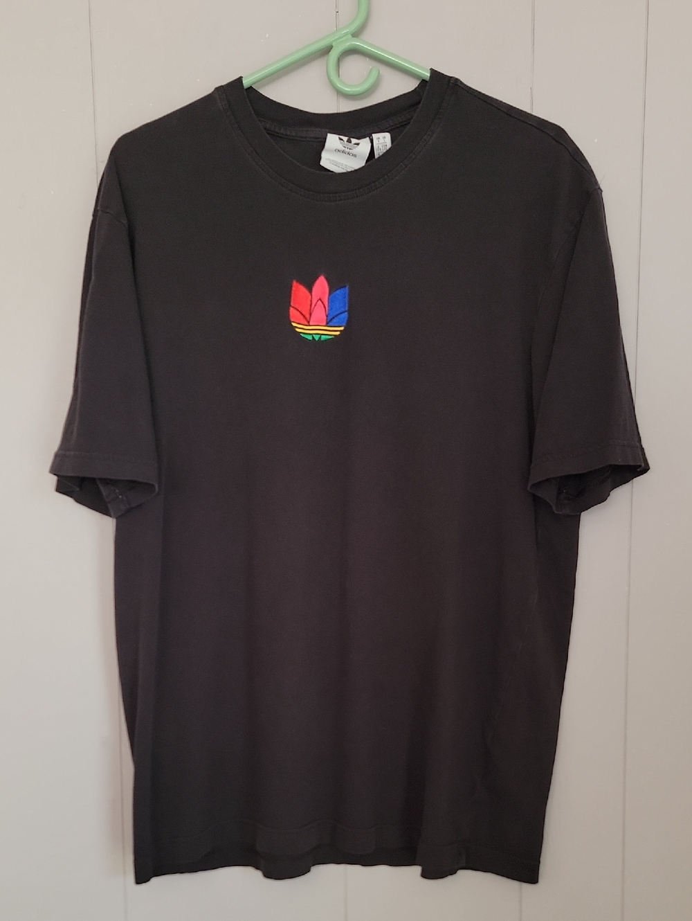 Adidas Men's Shirt Large Black Short Sleeve